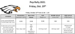 Thumbnail of Pep Rally schedule